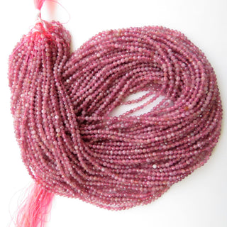 3mm Natural Pink Tourmaline Faceted Rondelle Beads, Pink Tourmaline Beads, 15 Inch Strand, Sold As 1 Strand/5 Strand/25 Strands, GDS1453