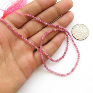 3mm Natural Pink Tourmaline Faceted Rondelle Beads, Pink Tourmaline Beads, 15 Inch Strand, Sold As 1 Strand/5 Strand/25 Strands, GDS1453