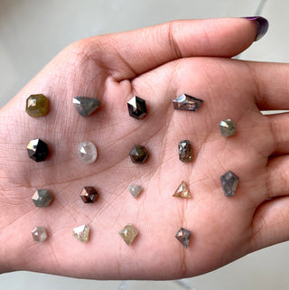 OOAK 0.80CTW/7.1mm Clear White/Very Light Yellow Fancy Kite Shaped Diamond Rose Cut Loose Cabochon, Faceted Rose Cut Diamond Loose,DDS620/15