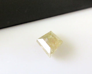 OOAK 0.80CTW/7.1mm Clear White/Very Light Yellow Fancy Kite Shaped Diamond Rose Cut Loose Cabochon, Faceted Rose Cut Diamond Loose,DDS620/15