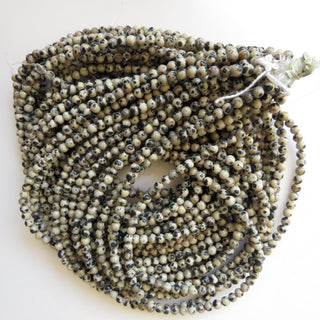 10 Strands wholesale 4mm Natural Dalmation Jasper Spotted Jasper Smooth Round Beads, 4mm Spotted Jasper Round Beads, 15 Inch Strand, GDS1505