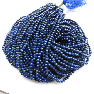 Lapis Lazuli Smooth Round Beads, 4mm Lapis Lazuli Beads, 13 Inch Strand, Sold As 1 Strand/10 Strand, GDS1512