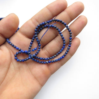 10 Strands Wholesale 3mm Lapis Lazuli Smooth Round Beads, 3mm Lapis Lazuli Round Beads, 15 Inch Strand, GDS1515