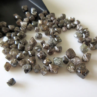 1 Piece 4mm/5mm/6mm Chocolate Brown Smooth Natural Raw Diamond Crystals Octahedron Loose Sparkly Earth Mined Diamond Crystal, DDS634/3