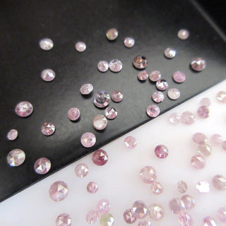 10 Pieces 1.5mm To 2.5mm Natural Pink Rose Cut Diamond Loose, Pink Diamond Rose Cut For Ring, Loose Diamond Pink Rose Cut Cabochon, DDS631/2