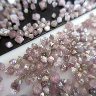 1.5mm To 3.5mm Pink/Purple  Rare Rough Natural Uncut Loose Diamond Crystals, Sold As 10 Pieces/50 Pieces, DDS636/2