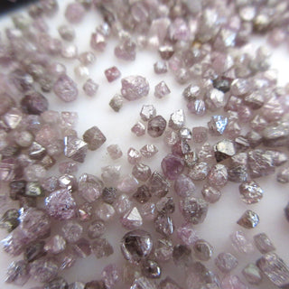 1.5mm To 3.5mm Pink/Purple  Rare Rough Natural Uncut Loose Diamond Crystals, Sold As 10 Pieces/50 Pieces, DDS636/2