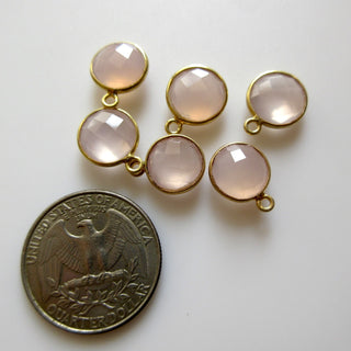 10 pcs 10mm Natural Smoky Quartz Round 925 Silver Bezel Connector Charm, Single/Double Loop Smoky Quartz Gemstone Connector Charm GDS1668