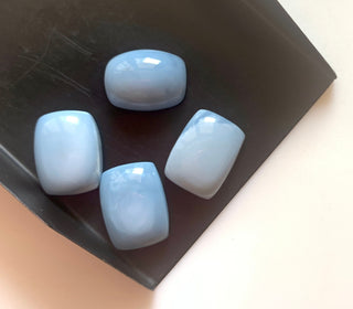 5 Pieces 16x12mm Huge Blue Opal Rectangle Shaped Flat Back Smooth Loose Cabochons GDS1548/1