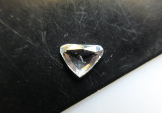 0.15 Carat 5.1mm Clear White Trillion Diamond Rose Cut Loose Cabochon Flat Back Double Cut Faceted Triangle Natural Conflict Free DDS615/22