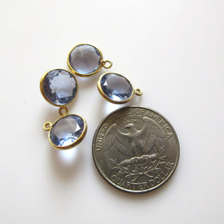 10 pcs 10mm Natural Smoky Quartz Round 925 Silver Bezel Connector Charm, Single/Double Loop Smoky Quartz Gemstone Connector Charm GDS1668