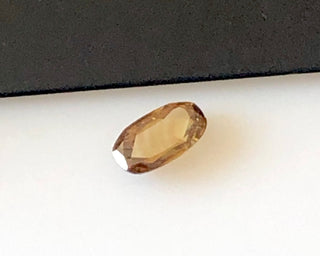 0.15CTW/4.9mm Clear Brown Brilliant Cut Oval Shaped Diamond, Faceted Brown Double Cut Oval Rose Cut Diamond Loose For Ring, DDS621/17