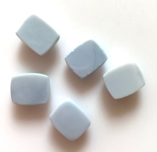 5 Pieces 12x10mm Blue Opal Rectangle Shaped Smooth Flat Back Loose Cabochons GDS1547/1