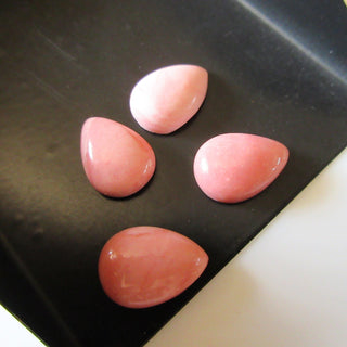 50 Pieces 14x10mm Pink Opal Pear Shaped Flat Back Smooth Loose Cabochons GDS1557/3