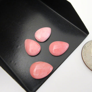 50 Pieces 14x10mm Pink Opal Pear Shaped Flat Back Smooth Loose Cabochons GDS1557/3