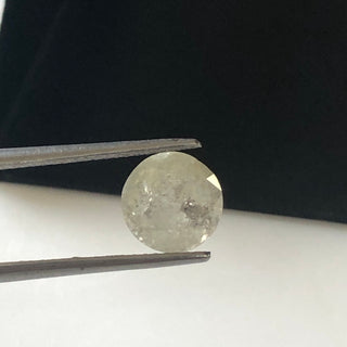 Huge 2.25CTW/8mm Natural Clear White Grey Salt And Pepper Round Brilliant Cut Faceted Diamond Loose, White Round Diamond For Ring, DDS532/6