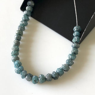 1 Piece 5mm Blue Rough Raw Natural Round Diamond Loose With 1mm Drill Blue Uncut Loose Diamond DDS654/1