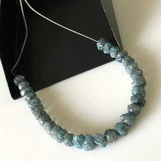 1 Piece 5mm Blue Rough Raw Natural Round Diamond Loose With 1mm Drill Blue Uncut Loose Diamond DDS654/1