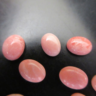 10 Pieces 7x5mm Pink Opal Oval Shaped Flat Back Smooth Loose Cabochons GDS1567/1