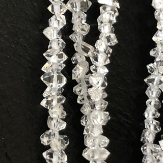 2.5mm To 3.5mm AAA Clear White Herkimer Diamond Nugget Beads Centre Drilled Raw Herkimer Diamond Loose, 15 Inch Strand, GDS1697