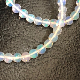 3.5mm Natural Ethiopian Opal Smooth Round Beads, Ethiopian Welo Opal Round Beads, 17 Inch Strand, GDS1698