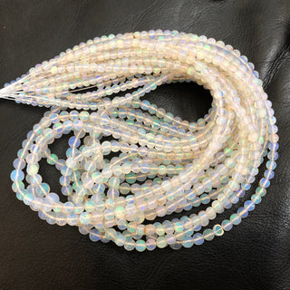 3mm Natural Ethiopian Welo Opal Smooth Round Beads Ethiopian Opal Fire Opal Round Beads, 17 Inch Strand, GDS1670