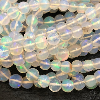 3mm Natural Ethiopian Welo Opal Smooth Round Beads Ethiopian Opal Fire Opal Round Beads, 17 Inch Strand, GDS1670