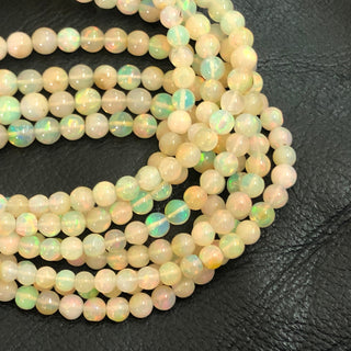 3.5mm Natural Ethiopian Welo Opal Smooth Round Beads Ethiopian Opal Fire Opal Round Beads, 17 Inch Strand, GDS1671