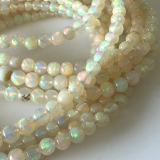 3.5mm To 6mm Natural Ethiopian Welo Opal Smooth Round Beads Ethiopian Opal Fire Opal Round Beads, 16 Inch Strand, GDS1672