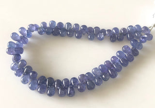 6mm To 7mm Natural Tanzanite Smooth Teardrop Briolette Beads, Tanzanite Drop Beads, Tanzanite Jewelry, Tanzanite Stone, GDS1705