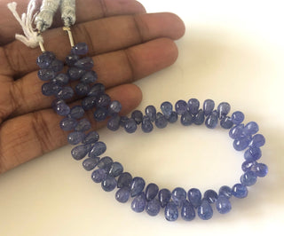 6mm To 7mm Natural Tanzanite Smooth Teardrop Briolette Beads, Tanzanite Drop Beads, Tanzanite Jewelry, Tanzanite Stone, GDS1705