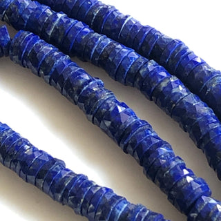 Natural Lapis Lazuli Round Faceted Tyre Beads 8mm Lapis Lazuli Faceted Tyres Lapis Lazuli Bracelet Necklace Sold As 16"/8" GDS1716