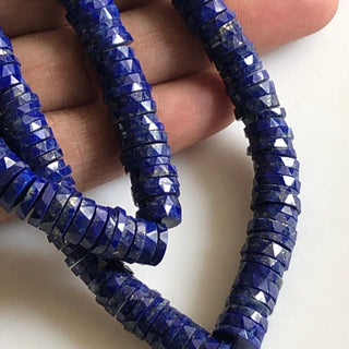 Natural Lapis Lazuli Round Faceted Tyre Beads 8mm Lapis Lazuli Faceted Tyres Lapis Lazuli Bracelet Necklace Sold As 16"/8" GDS1716