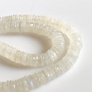 Natural Rainbow Moonstone Faceted Tyre Beads 7mm To 12mm Moonstone Round Tyre Beads Moonstone Jewelry Sold As 13 Inches & 7 Inches GDS1719