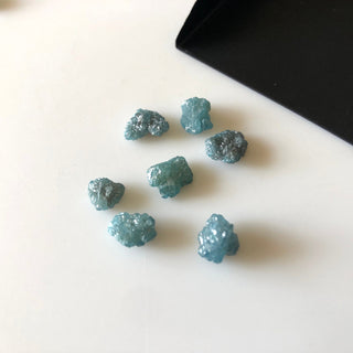 1 Piece 8mm To 9mm Light Blue Rough Raw Diamond Loose, Natural Rough Diamond For Ring Earring, DDS651/3