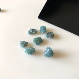 1 Piece 8mm To 9mm Light Blue Rough Raw Diamond Loose, Natural Rough Diamond For Ring Earring, DDS651/3