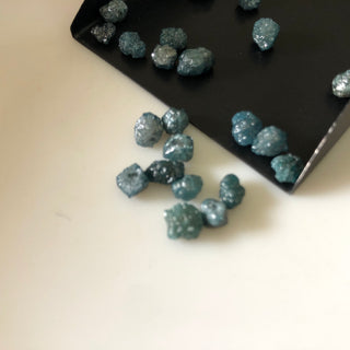 10mm Huge Blue Rough Raw Uncut Diamond Loose, Sold As 1 Piece/5 Pieces/10 Pieces, DD51