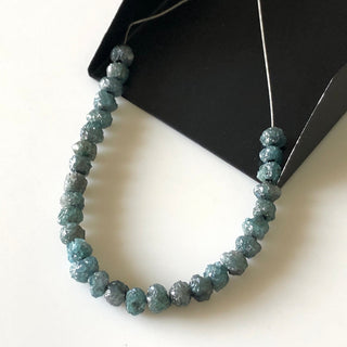 1 Piece 5mm Blue Rough Raw Natural Round Diamond Loose With 1mm Drill Blue Uncut Loose Diamond DDS654/1