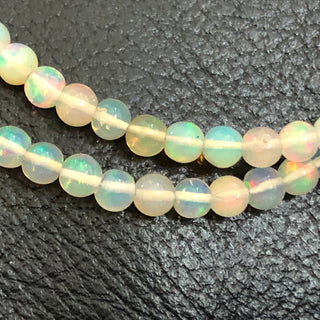 3mm Natural Ethiopian Opal Smooth Round Beads, Ethiopian Welo Opal Round Beads, 17 Inch Strand, GDS1699