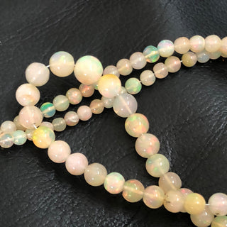 3.5mm Natural Ethiopian Welo Opal Smooth Round Beads Ethiopian Opal Fire Opal Round Beads 17 Inch Strand GDS1671