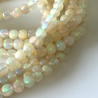 3.5mm To 6mm Natural Ethiopian Welo Opal Smooth Round Beads Ethiopian Opal Fire Opal Round Beads, 16 Inch Strand, GDS1672