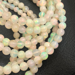 3.5mm To 6mm Natural Ethiopian Welo Opal Smooth Round Beads Ethiopian Opal Fire Opal Round Beads, 16 Inch Strand, GDS1672