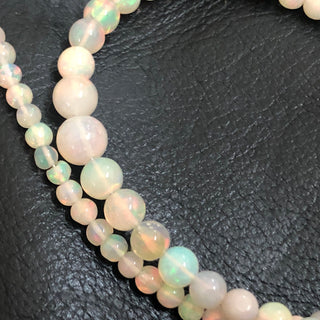 3.5mm To 6mm Natural Ethiopian Welo Opal Smooth Round Beads Ethiopian Opal Fire Opal Round Beads, 16 Inch Strand, GDS1672