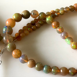 3mm To 6mm Natural Ethiopian Welo Opal Smooth Round Beads Ethiopian Opal Fire Opal Round Beads, 16 Inch Strand, GDS1674