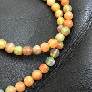 3mm To 6mm Natural Ethiopian Welo Opal Smooth Round Beads Ethiopian Opal Fire Opal Round Beads, 16 Inch Strand, GDS1674