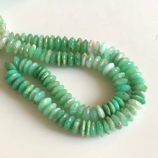 Natural Green Chrysoprase Faceted Button Beads 10mm Chrysoprase German Cut Faceted Coin Beads, Sold As 16"/8" GDS1743
