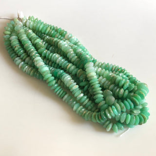 Natural Green Chrysoprase Faceted Button Beads 10mm Chrysoprase German Cut Faceted Coin Beads, Sold As 16"/8" GDS1743