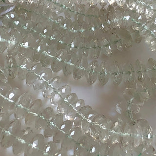 Natural Green Amethyst Faceted Button Beads 7-13mm/7-11mm Green Amethyst German Cut Faceted Coin Beads, Sold As 16"/8" GDS1744