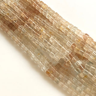 Imperial Topaz Copper Topaz Smooth Box Beads, 5mm Natural Imperial Topaz Copper Topaz Loose Box Beads, Sold As 10"/5", GDS1746