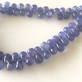 6mm To 7mm Natural Tanzanite Smooth Teardrop Briolette Beads, Tanzanite Drop Beads, Tanzanite Jewelry, Tanzanite Stone, GDS1705